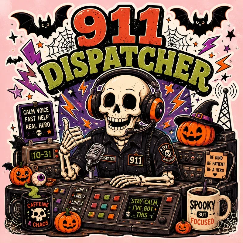 Cute Spooky Dispatcher Cliparts