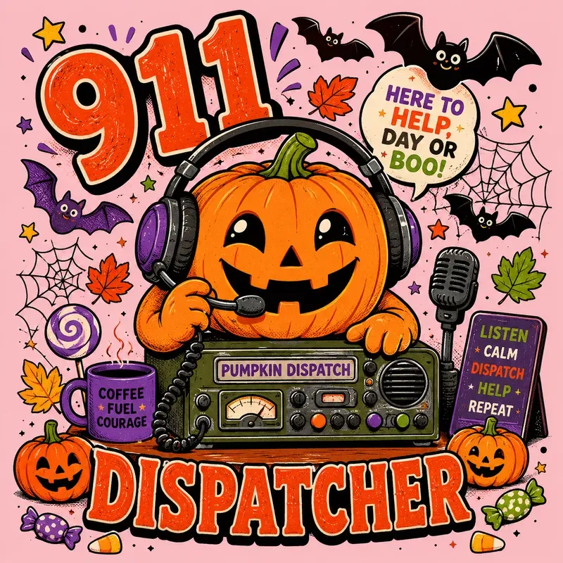 Cute Spooky Dispatcher Cliparts