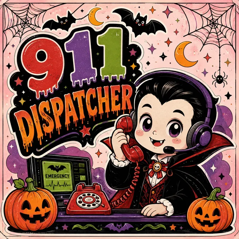 Cute Spooky Dispatcher Cliparts