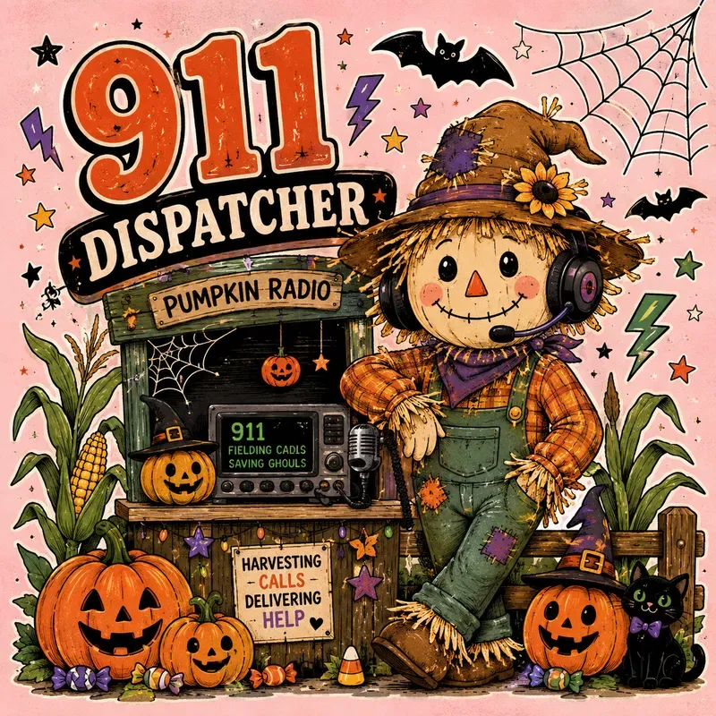 Cute Spooky Dispatcher Cliparts