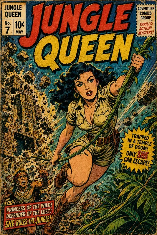 Retro Comic Book Cover Generator