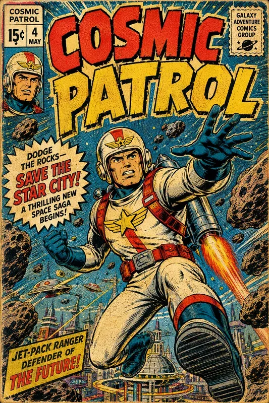 Retro Comic Book Cover Generator