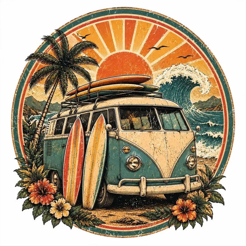 Vintage Graphic Tshirt Design Generator