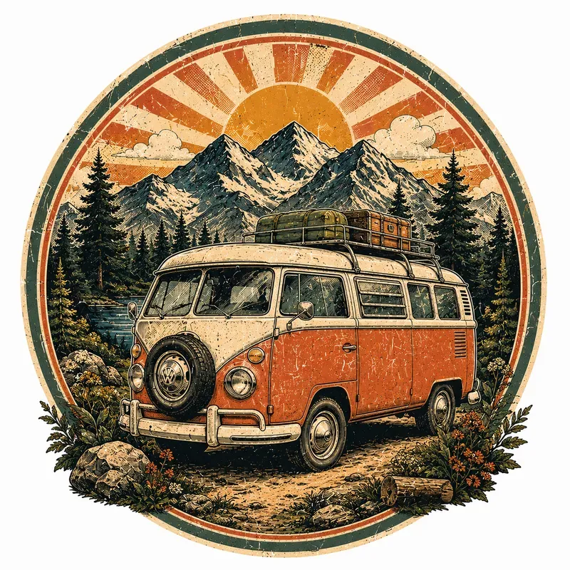 Vintage Graphic Tshirt Design Generator