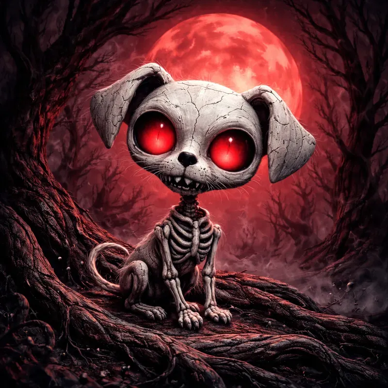 Eerie Big Head Cartoon Creatures