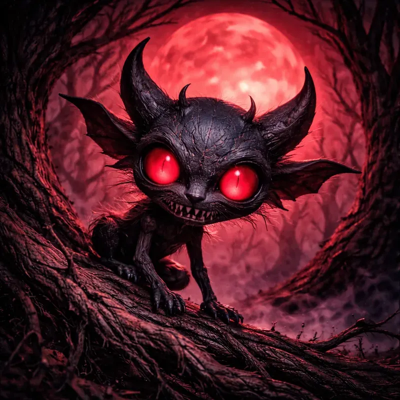 Eerie Big Head Cartoon Creatures