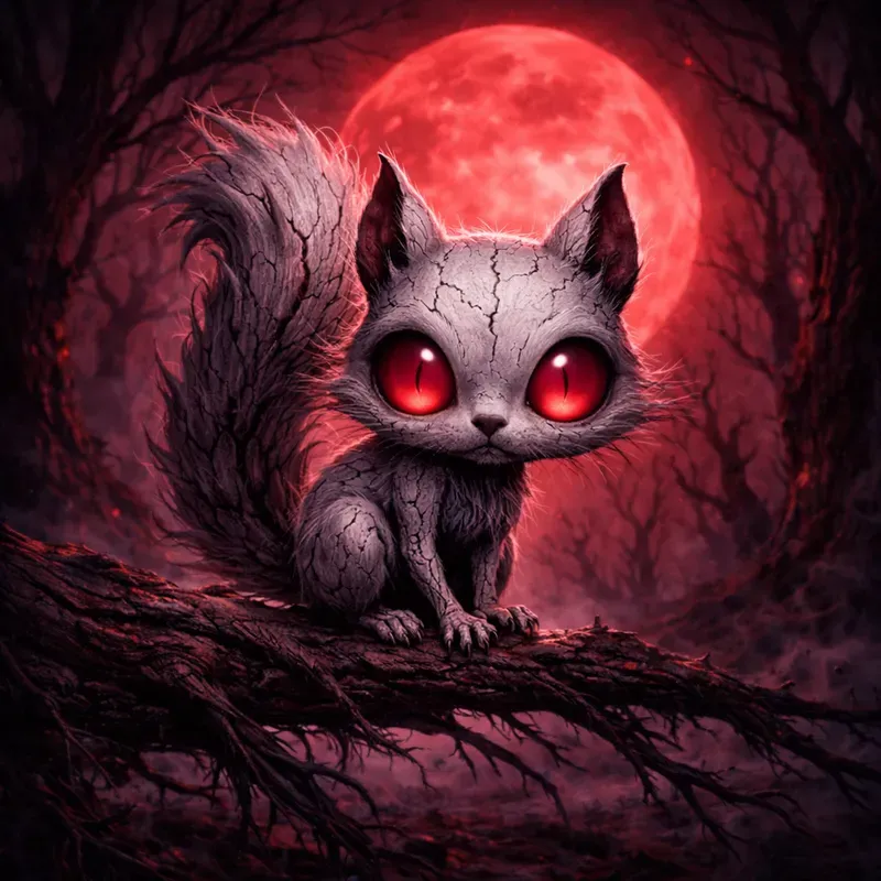 Eerie Big Head Cartoon Creatures