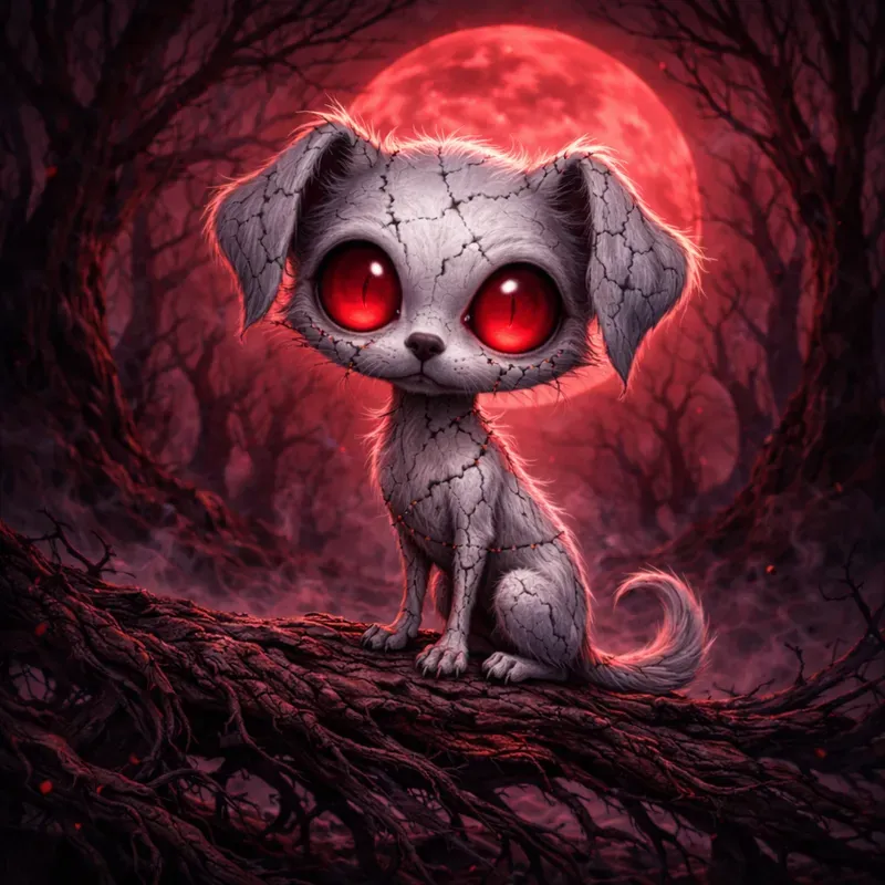 Eerie Big Head Cartoon Creatures