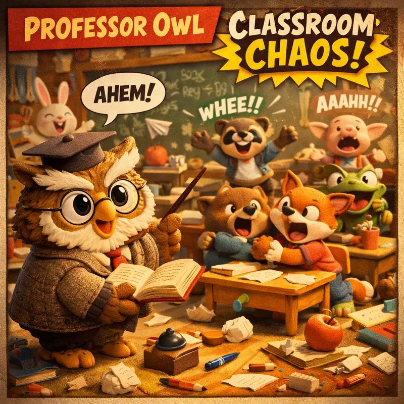 Chaotic Cute Animals In 3D Scenes