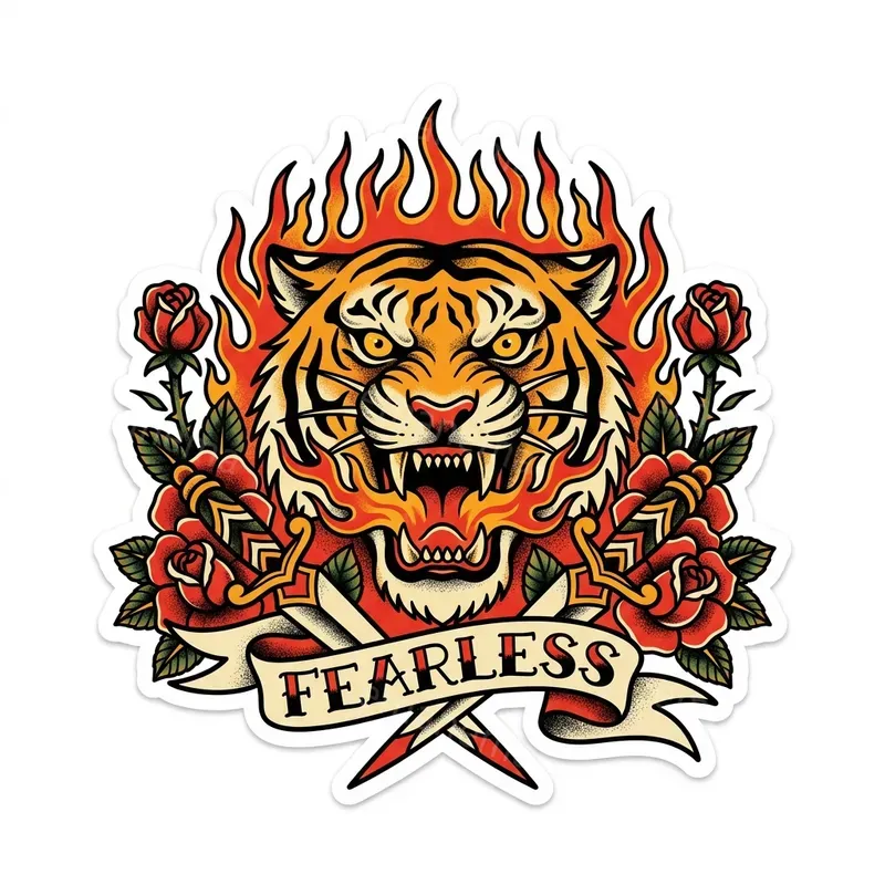 American Traditional Tattoo Stickers