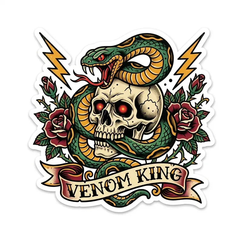 American Traditional Tattoo Stickers