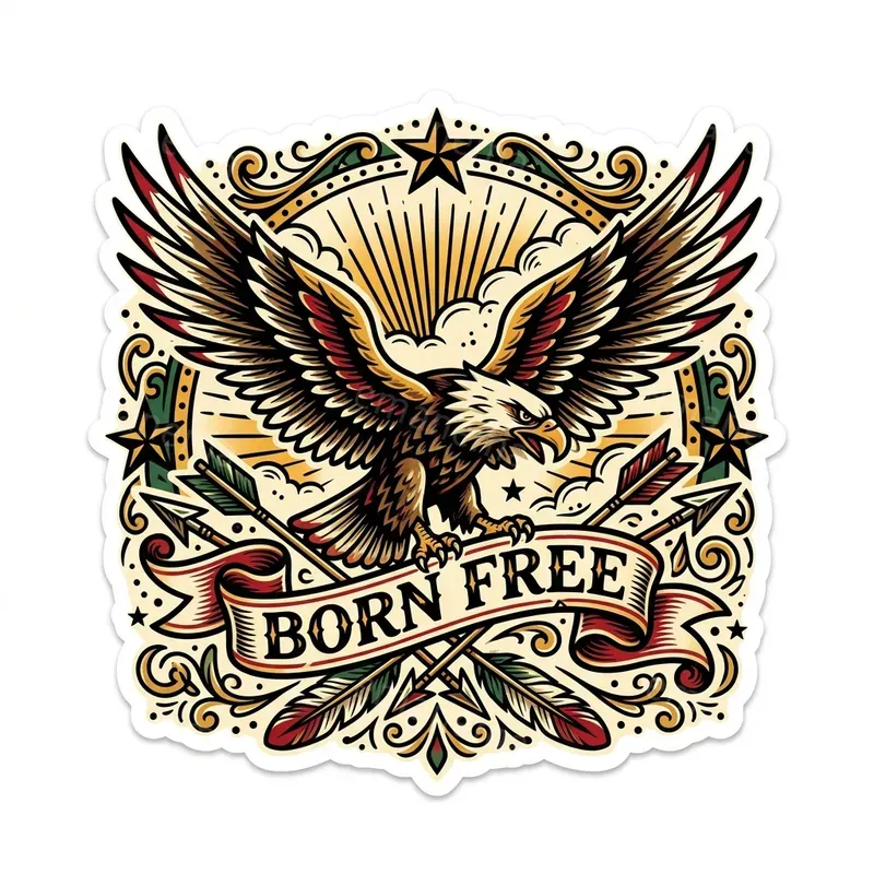 American Traditional Tattoo Stickers