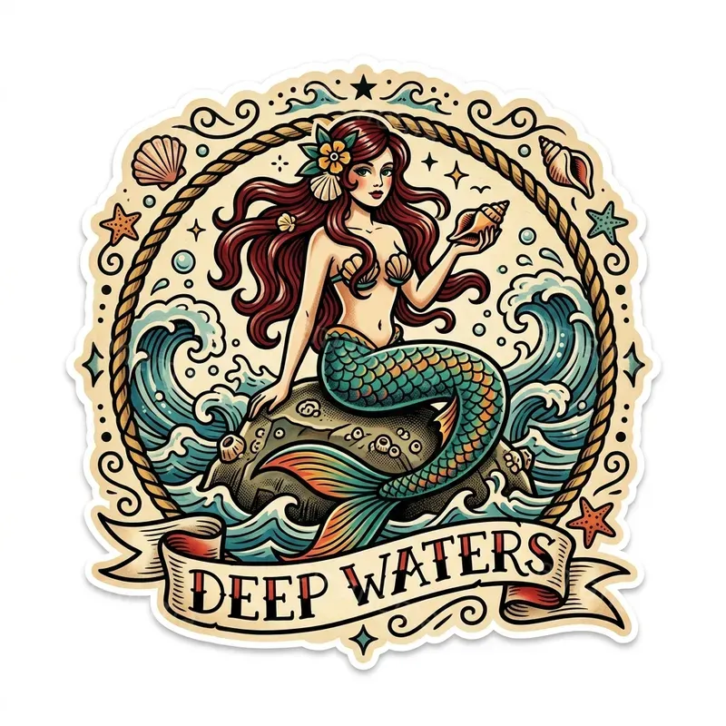 American Traditional Tattoo Stickers