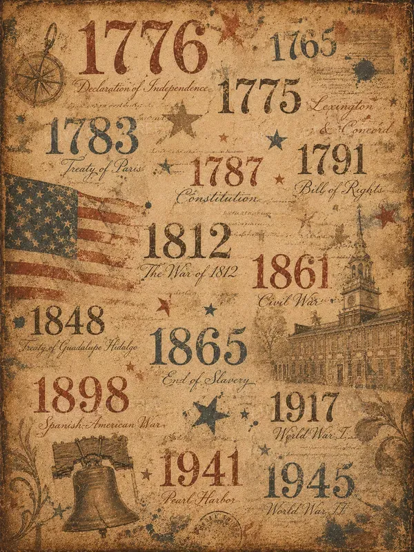 Vintage Americana Anniversary Papers