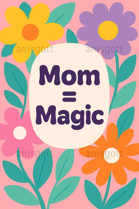 Mothers Day Modern Bloom Greetings Cards