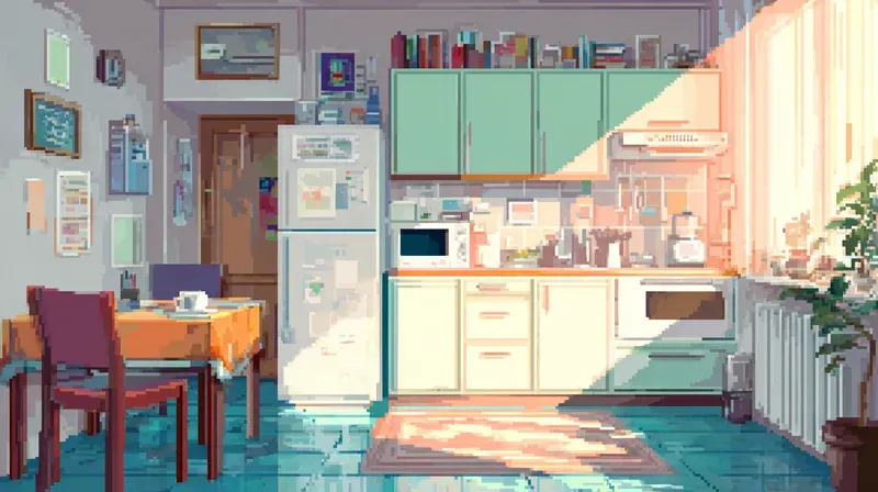 2D Retro Pixel Bg Morning Light