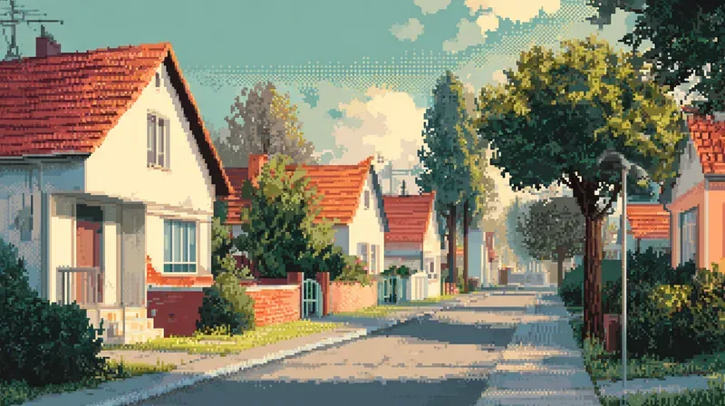 2D Retro Pixel Bg Morning Light