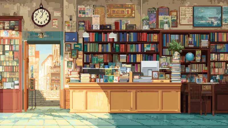 2D Retro Pixel Bg Morning Light