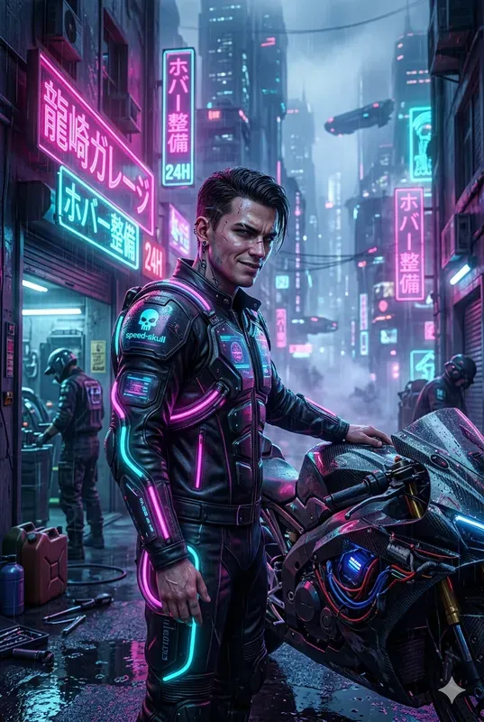 Neon Cyberpunk Portrait Forges