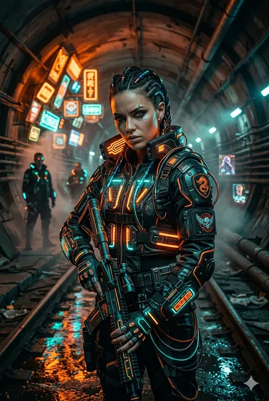 Neon Cyberpunk Portrait Forges