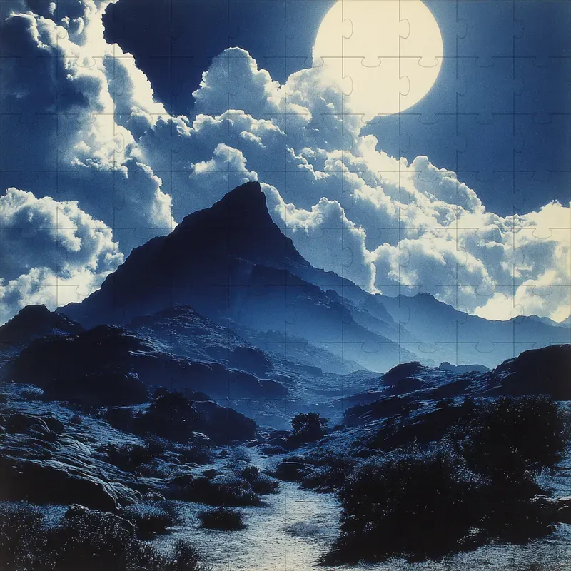 Illustrations Blue Cinematic Horror Retro