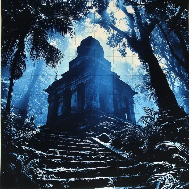 Illustrations Blue Cinematic Horror Retro