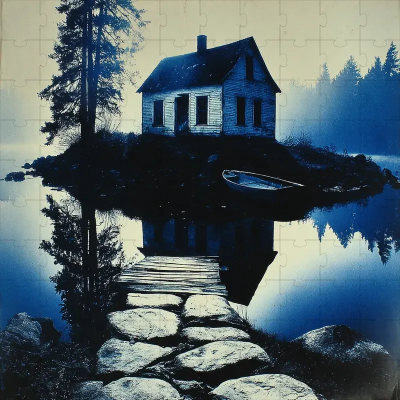 Illustrations Blue Cinematic Horror Retro