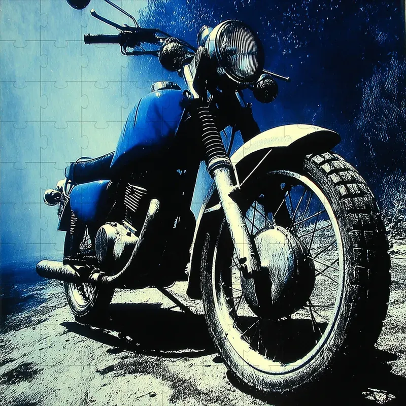 Illustrations Blue Cinematic Horror Retro