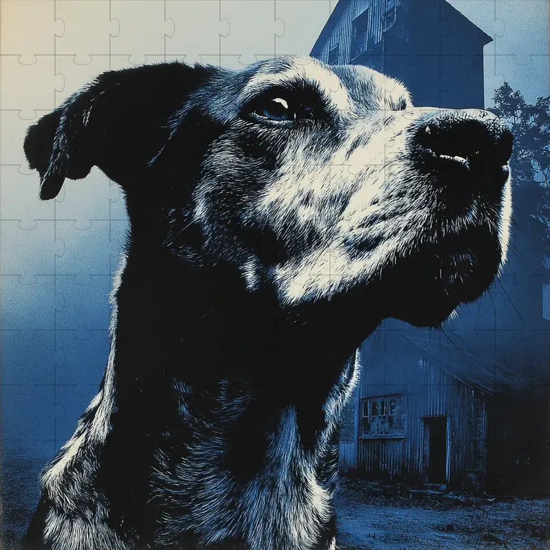 Illustrations Blue Cinematic Horror Retro