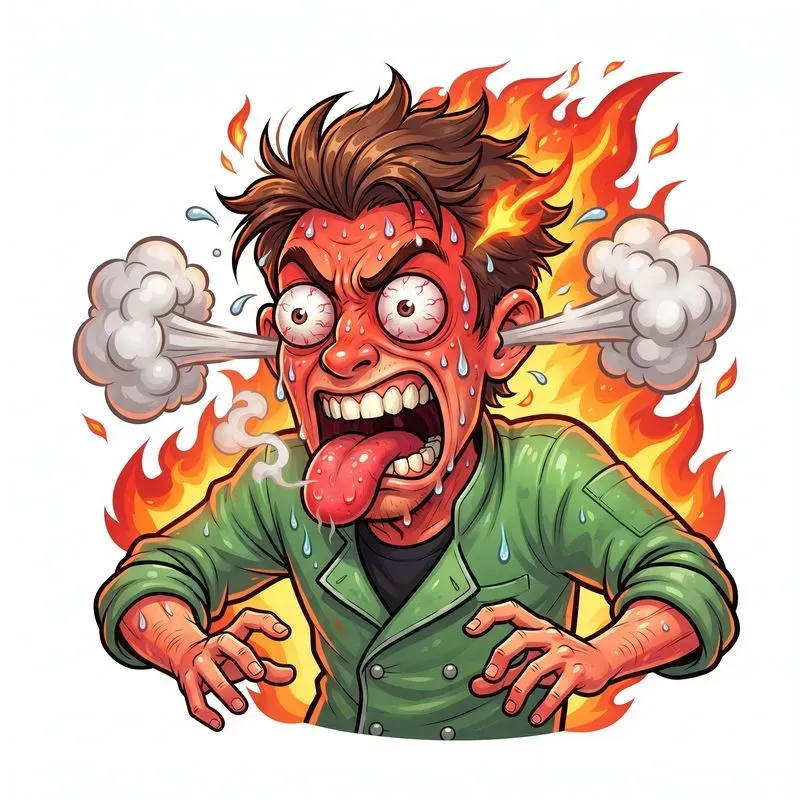Cartoon Caricatures In Comedic Reactions