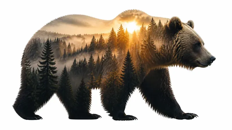 Cinematic Double Exposure Wildlife