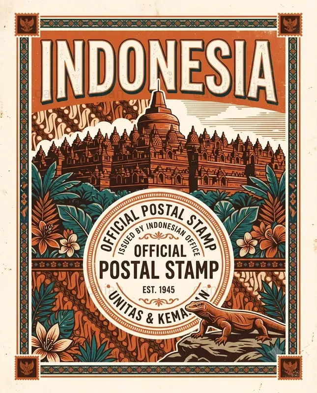 Iconic Country Office Stamp Posters