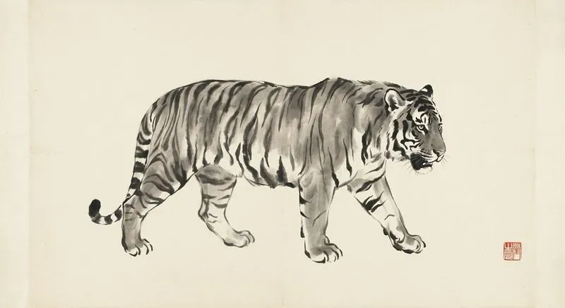 East Asian Ink Wash Animal Portraits