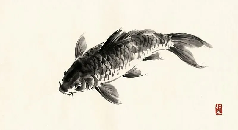 East Asian Ink Wash Animal Portraits