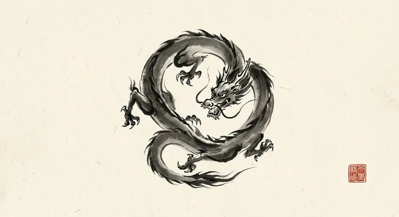 East Asian Ink Wash Animal Portraits