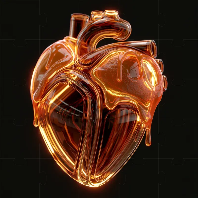 Neon Orange 3D Objects