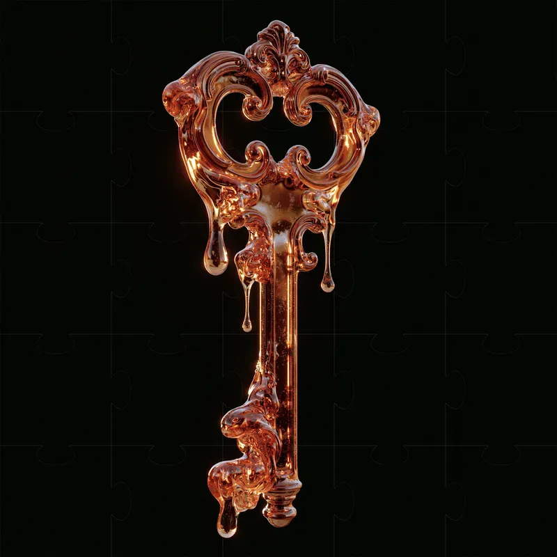 Neon Orange 3D Objects