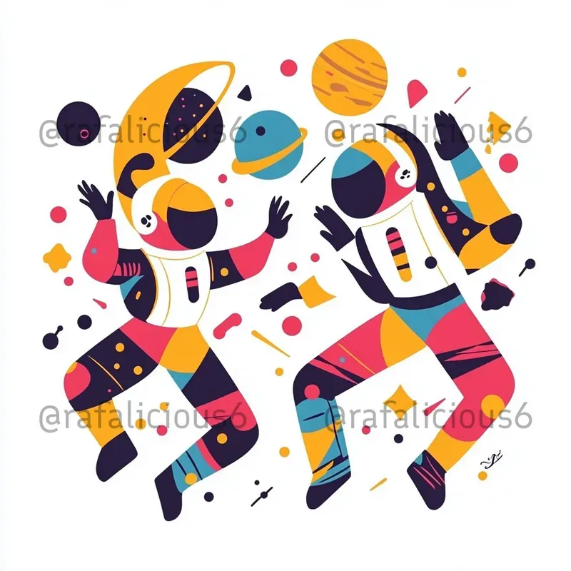Cubist Tshirt Prints Whimsic
