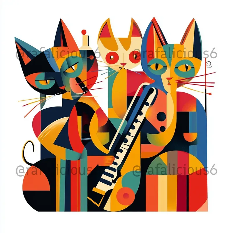 Cubist Tshirt Prints Whimsic