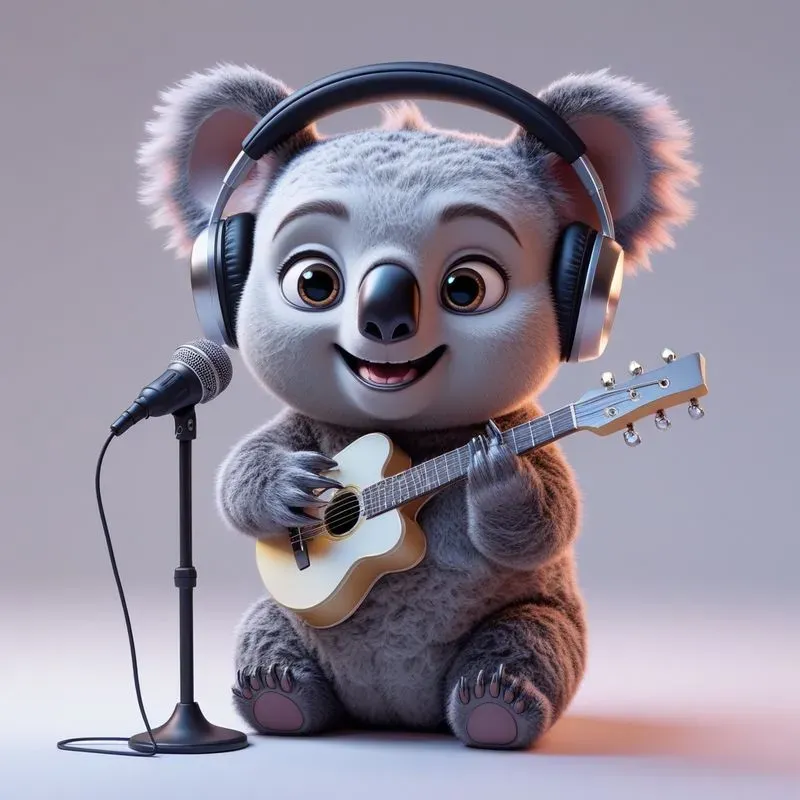 3D Cute Musical Animals Studio Editions