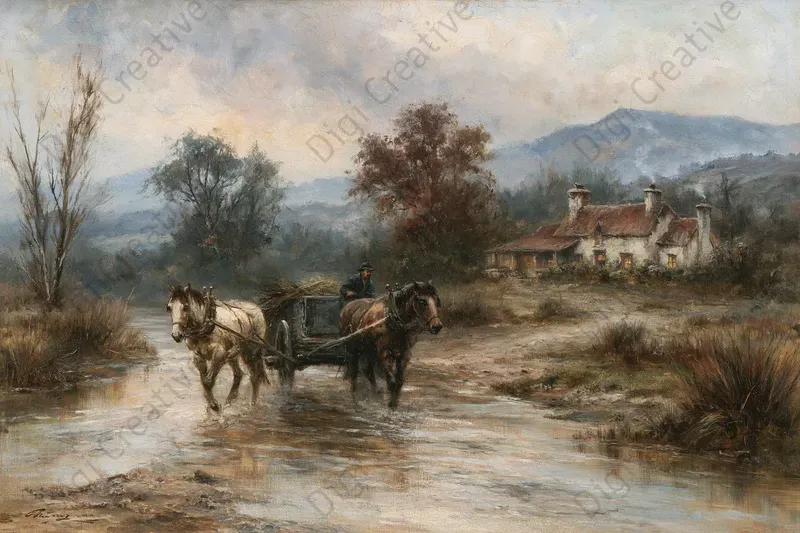 Masterful Countryside Oil Paintings