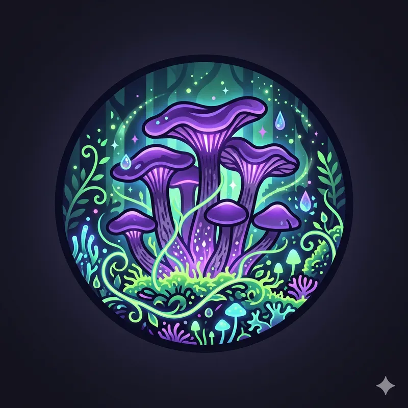 Modern Neon Mushrooms