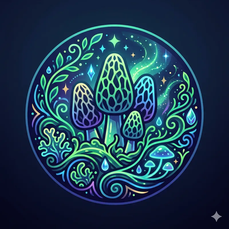 Modern Neon Mushrooms