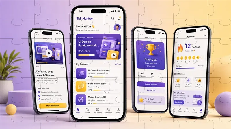 3D Mobile App UI Showcase Generator