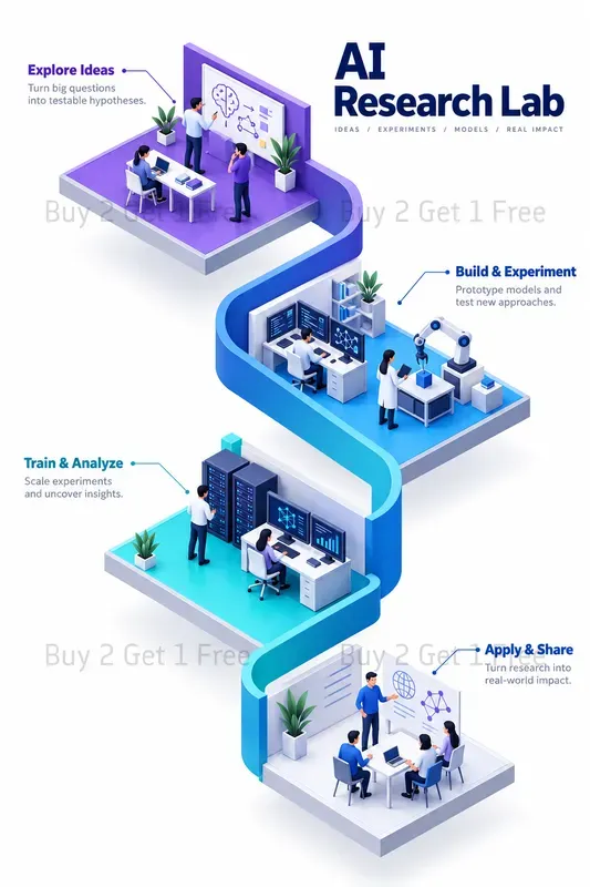 Minimalist 3D Isometric Infographics