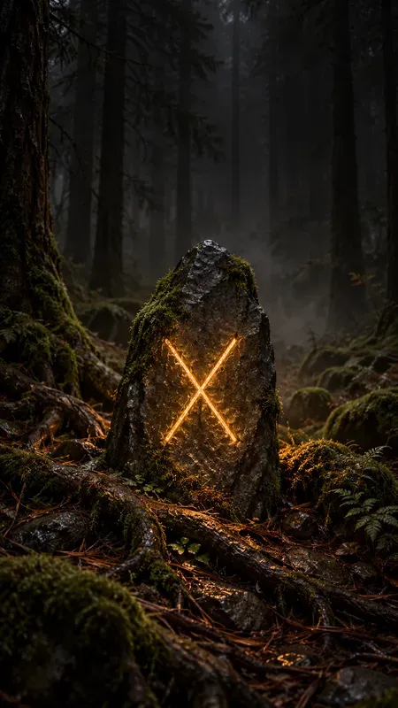 Glowing Forest Rune Wallpapers