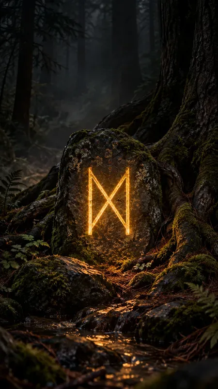 Glowing Forest Rune Wallpapers