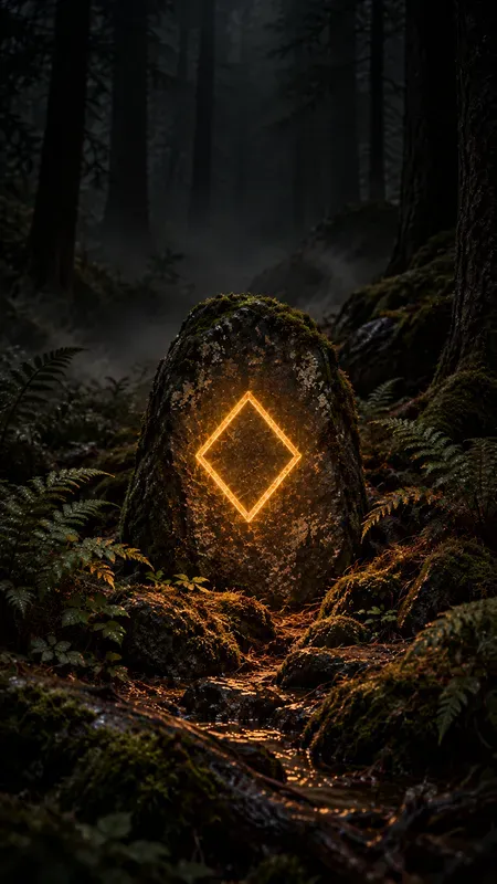 Glowing Forest Rune Wallpapers