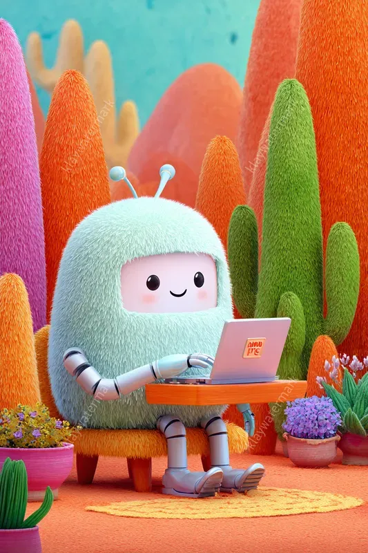 Cute Fuzzy World 3D Characters