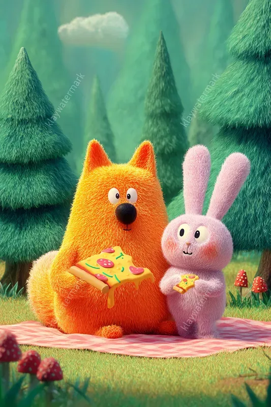 Cute Fuzzy World 3D Characters